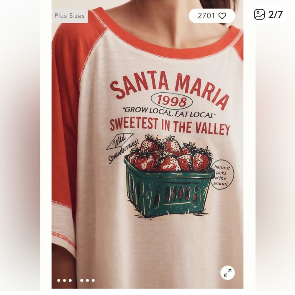 Anthropologie Oversized Graphic T-Shirt, S, NWOT - Picture 2 of 7